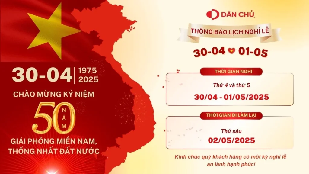 Thông báo nghỉ lễ 30/4 & 1/5