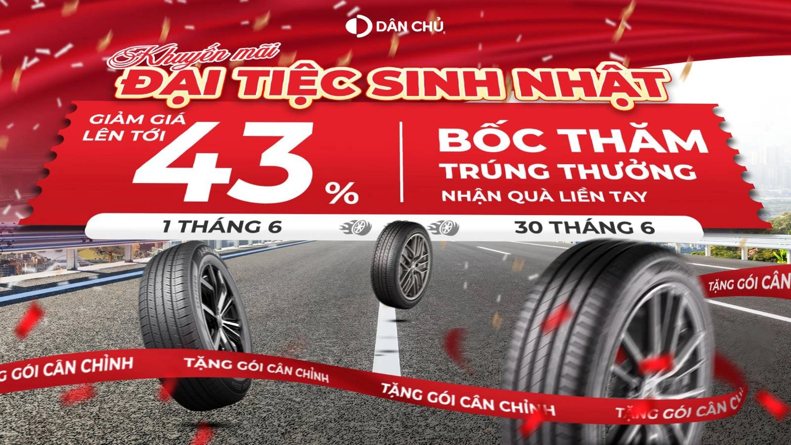 Chương trình khuyến mại mừng sinh nhật 43 năm Dân Chủ