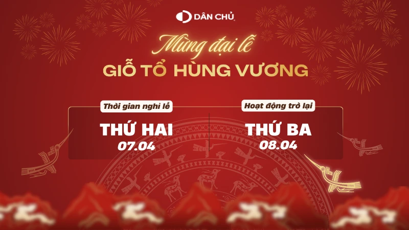 Thông báo nghỉ lễ giỗ tổ Hùng Vương (10/3 Âm Lịch)