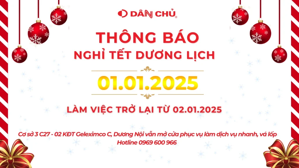 Thông báo nghỉ tết dương lịch 2025