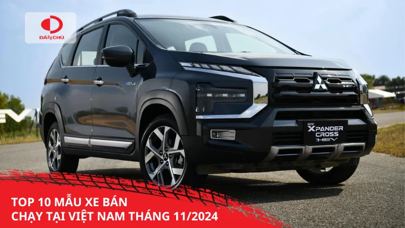 Top 10 mẫu xe bán chạy nhất Việt Nam tháng 11.2024
